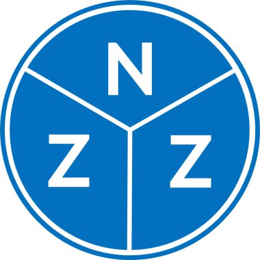 Beyaz arkaplanda NZZ harfi logo tasarımı. NZZ yaratıcı harflerin baş harfleri logo kavramı. NZZ harf tasarımı.