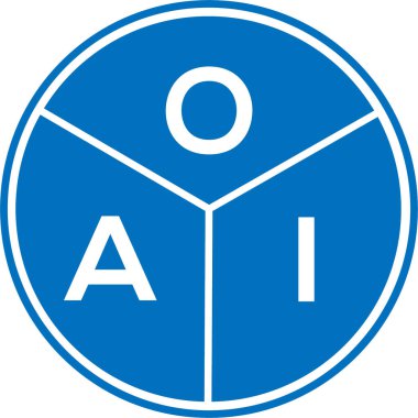 Beyaz arka planda OAI harf logosu tasarımı. OAI yaratıcı harf logosu konsepti. OAI harf tasarımı.