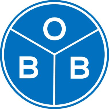 Beyaz arka planda OBB harfi logo tasarımı. OBB yaratıcı harflerin baş harfleri logo kavramı. OBB harf tasarımı.