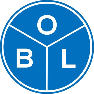 Beyaz arka planda OBL harf logosu tasarımı. OBL yaratıcı harflerin baş harfleri logo kavramı. OBL harf tasarımı.