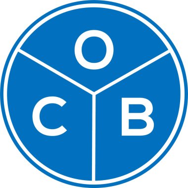 Beyaz arka planda OCB harfi logo tasarımı. OCB yaratıcı harflerin baş harfleri logo kavramı. OCB harf tasarımı.