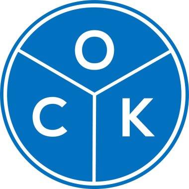 Beyaz arkaplanda OCK harf logosu tasarımı. OCK yaratıcı harflerin baş harfleri logo kavramı. OCK harf tasarımı.