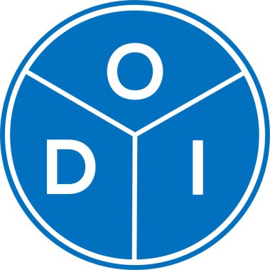 Beyaz arka planda ODI mektup logosu tasarımı. ODI yaratıcı harflerin baş harfleri logo kavramı. ODI harf tasarımı.