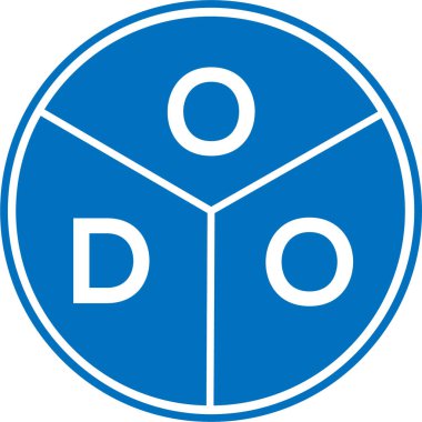 Beyaz arka planda ODO harfi logo tasarımı. ODO yaratıcı harflerin baş harfleri logo kavramı. ODO harf tasarımı.