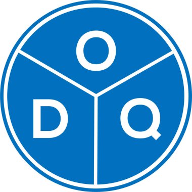 Beyaz arka planda ODQ harfi logo tasarımı. ODQ yaratıcı harflerin baş harfleri logo kavramı. ODQ harf tasarımı.