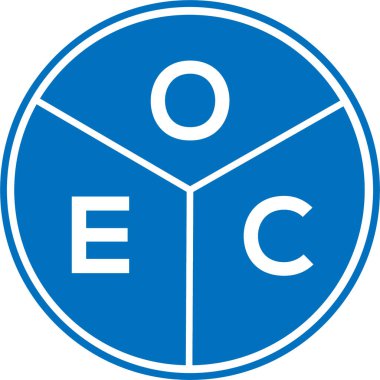 Beyaz arka planda OEC mektup logosu tasarımı. OEC yaratıcı harflerin baş harfleri logo kavramı. OEC mektup tasarımı.