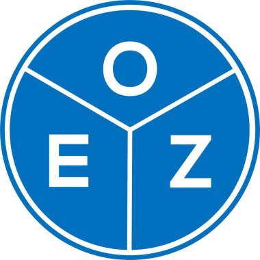 Beyaz arka planda OEZ harf logosu tasarımı. OEZ yaratıcı harflerin baş harfleri logo kavramı. OEZ harf tasarımı.