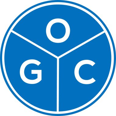 Beyaz arkaplanda OGC harf logosu tasarımı. OGC yaratıcı harflerin baş harfleri logo kavramı. OGC harf tasarımı.