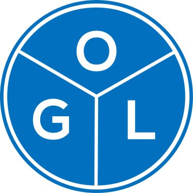 Beyaz arka planda OGL harf logosu tasarımı. OGL yaratıcı harflerin baş harfleri logo kavramı. OGL harf tasarımı.