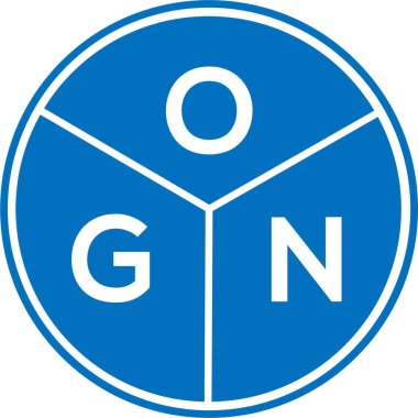 Beyaz arka planda OGN harf logosu tasarımı. OGN yaratıcı harflerin baş harfleri logo kavramı. OGN harf tasarımı.