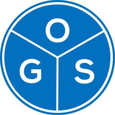Beyaz arka planda OGS harfi logo tasarımı. OGS yaratıcı harf logosu konsepti. OGS harf tasarımı.