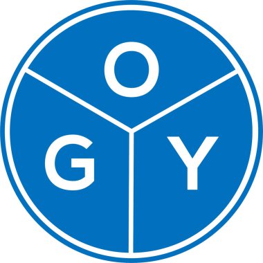 Beyaz arka planda OGY harf logosu tasarımı. OGY yaratıcı harf logosu konsepti. OGY harf tasarımı.