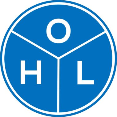 Beyaz arka planda OHL harf logosu tasarımı. OHL yaratıcı harflerin baş harfleri logo konsepti. YTD harf tasarımı.