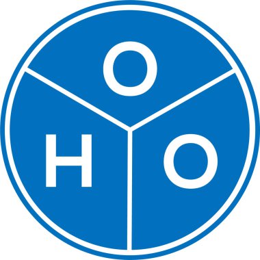 Beyaz arka planda OHO harf logosu tasarımı. Yaratıcı harflerin baş harfleri logo konsepti. OHO harf tasarımı.