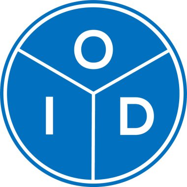 Beyaz arkaplanda OID harf logosu tasarımı. OID yaratıcı harf logosu konsepti. OID harf tasarımı.