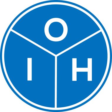 Beyaz arka planda OIH harf logosu tasarımı. OIH yaratıcı harflerin baş harfleri logo kavramı. OIH harf tasarımı.