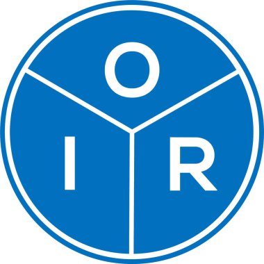Beyaz arka planda OIR harfli logo tasarımı. Yaratıcı harflerin baş harfleri logo kavramı. Kendi harf tasarımı.