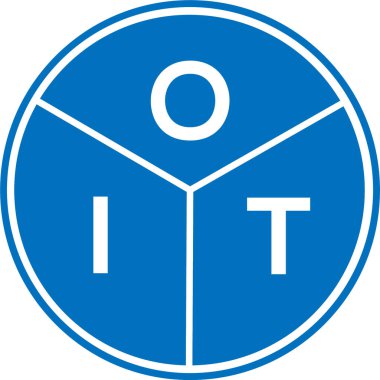 Beyaz arka planda OIT harfi logo tasarımı. OIT yaratıcı harfler logosu konsepti. OIT harf tasarımı.