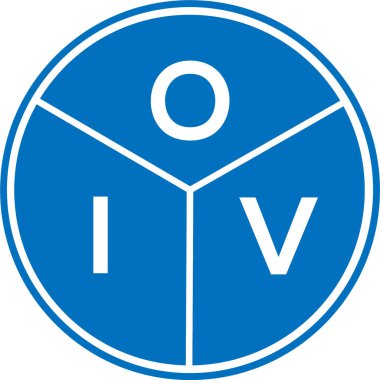 Beyaz arka planda OIV harfli logo tasarımı. OIV yaratıcı harf logosu konsepti. OIV harf tasarımı.