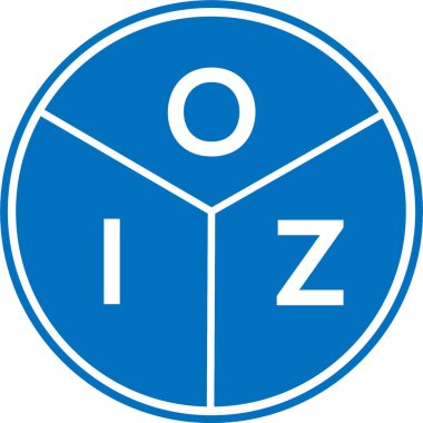 Beyaz arka planda OIZ harfi logo tasarımı. OIZ yaratıcı harflerin baş harfleri logo kavramı. OIZ harf tasarımı.