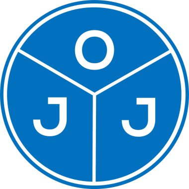 Beyaz arka planda OJJ harf logosu tasarımı. OJJ yaratıcı harflerin baş harfleri logo kavramı. OJJ harf tasarımı.