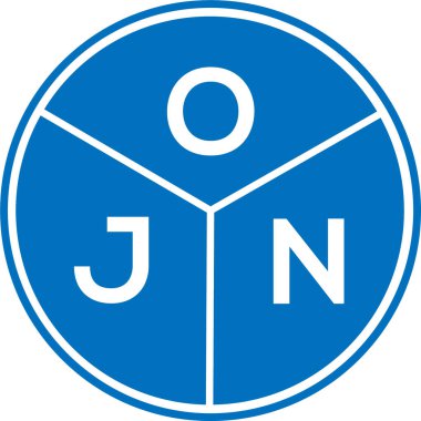 Beyaz arka planda OJN harfi logo tasarımı. OJN yaratıcı harflerin baş harfleri logo kavramı. OJN harf tasarımı.