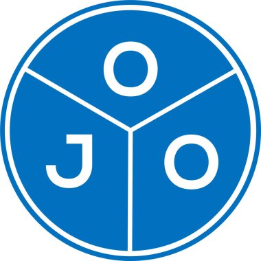 Beyaz arka planda OJO harf logosu tasarımı. OJO yaratıcı harflerin baş harfleri logo kavramı. OJO harf tasarımı.