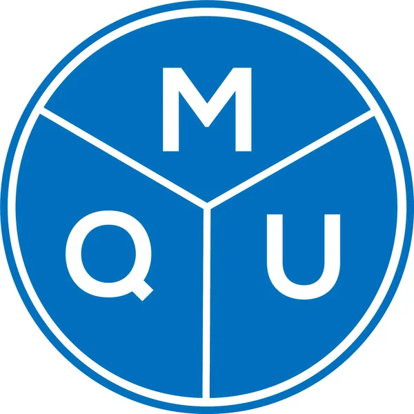 Mqu字母标识的白色背景设计 Mqu创意首字母首字母标识概念 Mqu字母设计 — 图库矢量图片