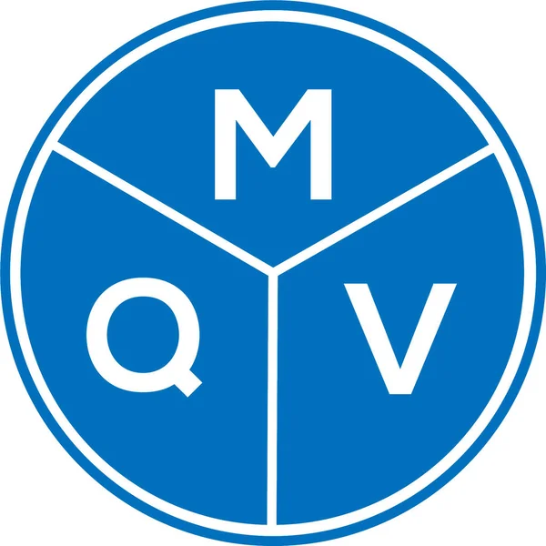 Дизайн Логотипа Mqv Белом Фоне Концепция Логотипа Инициалами Mqv Дизайн — стоковый вектор
