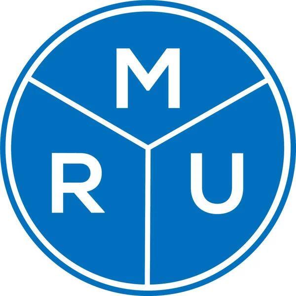 Mru字母标识的白色背景设计 Mru创意的首字母首字母标识概念 Mru信件设计 — 图库矢量图片