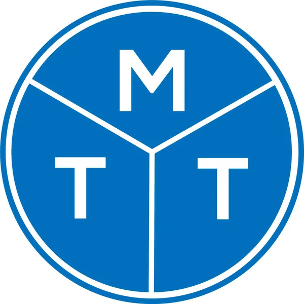 Mtt Brev Logotyp Design Vit Bakgrund Mtt Kreativa Initialer Brev — Stock vektor