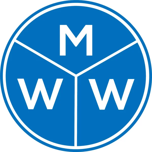 Mww Letter Logo Ontwerp Witte Achtergrond Mww Creatieve Initialen Letter — Stockvector