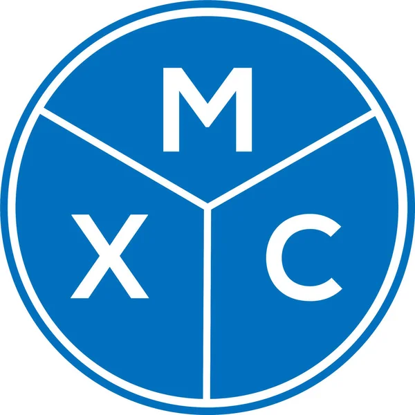 Beyaz arkaplanda MXC harf logosu tasarımı. MXC yaratıcı harflerin baş harfleri logo kavramı. MXC harf tasarımı.