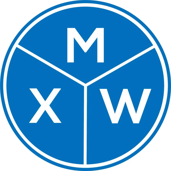 Beyaz arkaplanda MXW harf logosu tasarımı. MXW yaratıcı harflerin baş harfleri logo kavramı. MXW harf tasarımı.