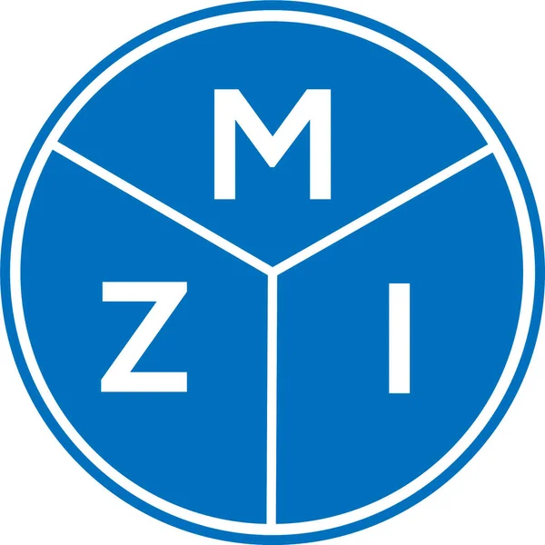 Mzi Buchstabe Logo Design Auf Weißem Hintergrund Mzi Kreative Initialen — Stockvektor