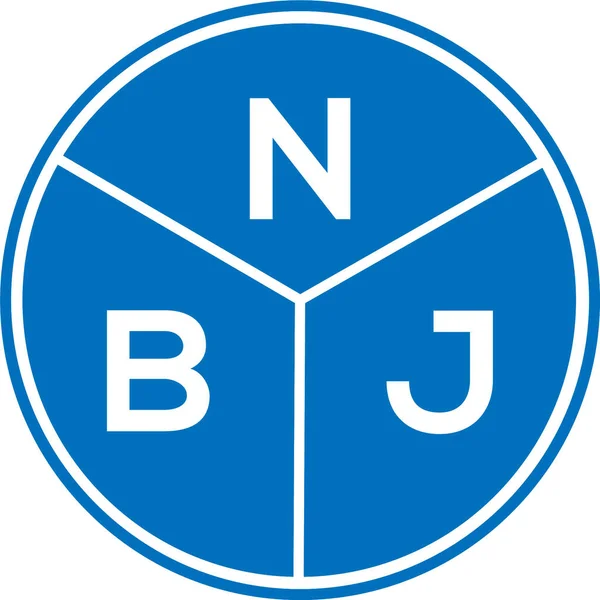 Літерний Дизайн Логотипу Nbj Білому Тлі Творчі Ініціали Nbj Мають — стоковий вектор