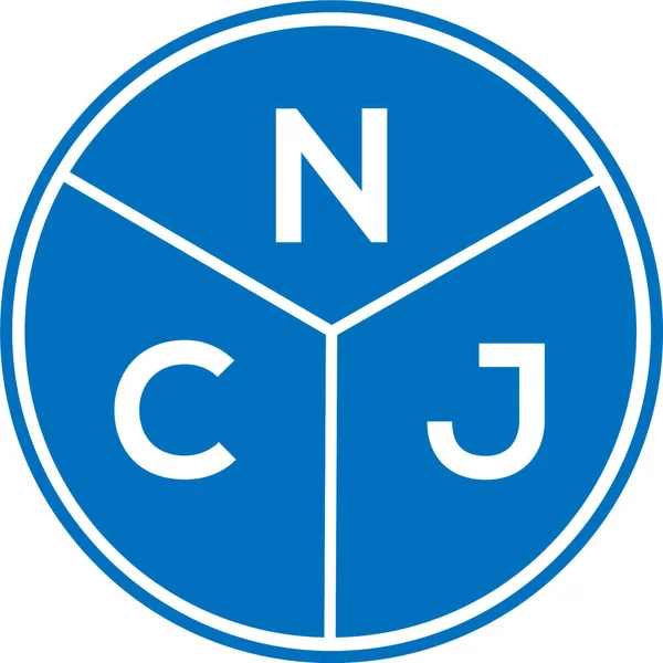 Ncj Дизайн Логотипу Білому Тлі Творчі Ініціали Ncj Мають Концепцію — стоковий вектор