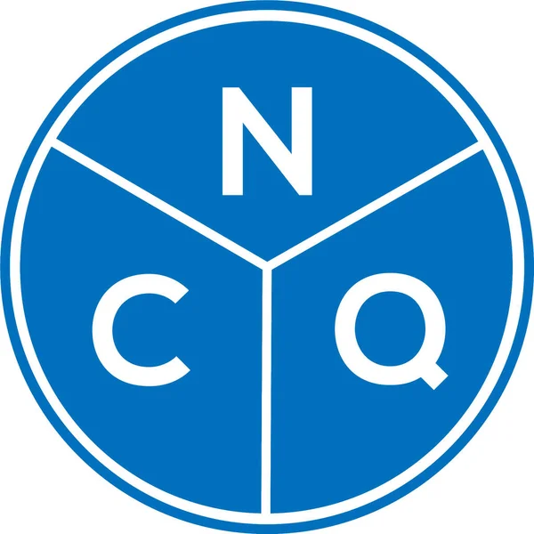 Beyaz arka planda NCQ harf logosu tasarımı. NCQ yaratıcı harflerin baş harfleri logo kavramı. NCQ harf tasarımı.