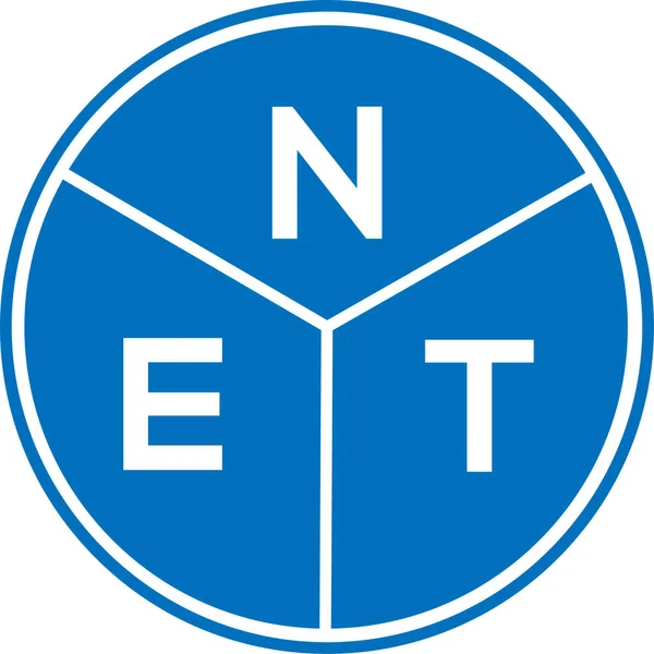 Net Brev Logotyp Design Vit Bakgrund Net Kreativa Initialer Brev — Stock vektor