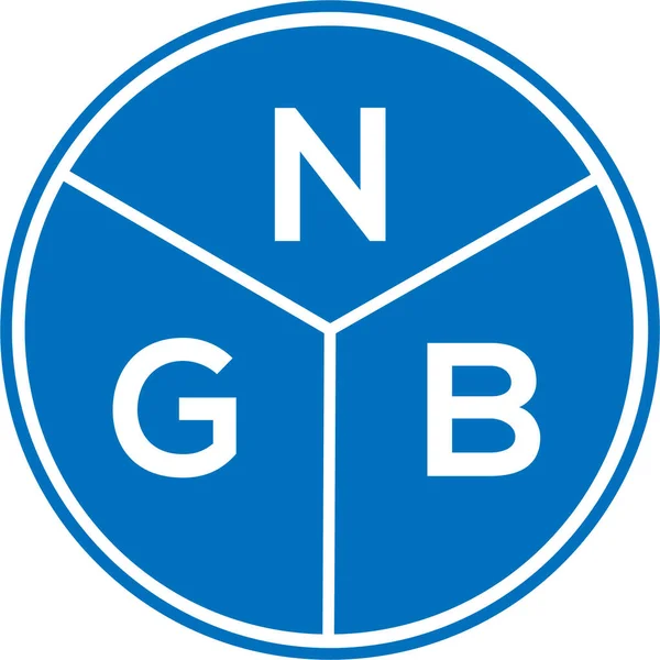 Ngb Lettre Logo Design Sur Fond Blanc Ngb Initiales Créatives — Image vectorielle