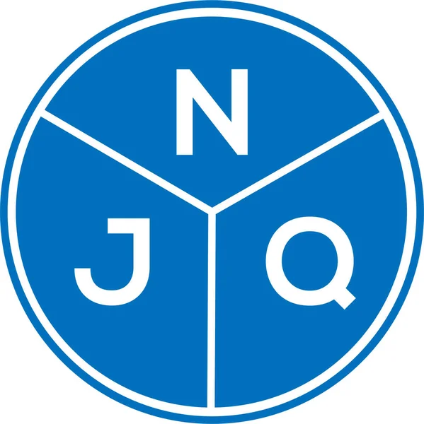 Njq字母标识的白色背景设计 Njq创意首字母首字母标识概念 Njq字母设计 — 图库矢量图片