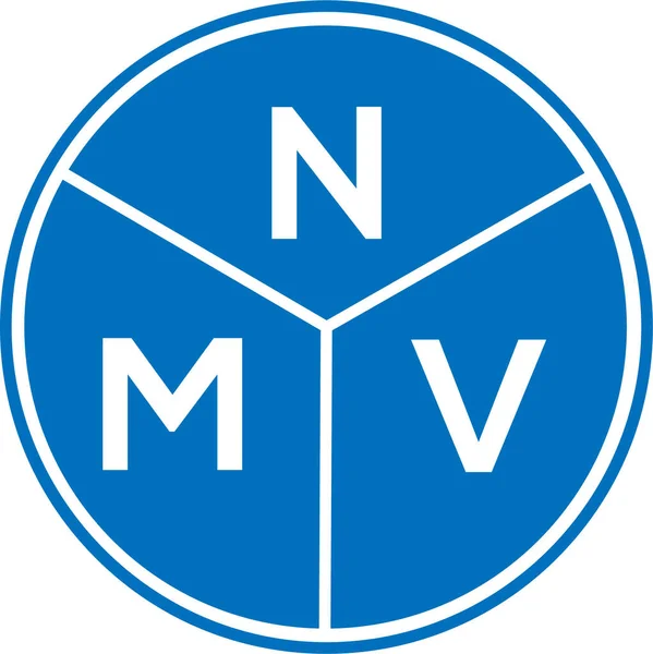 Nmv Letter Logo Ontwerp Witte Achtergrond Nmv Creatieve Initialen Letter — Stockvector