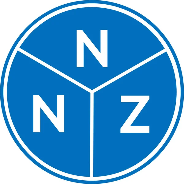 Nnz Písmeno Logo Design Bílém Pozadí Nnz Kreativní Iniciály Koncept — Stockový vektor