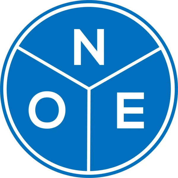 Diseño Del Logotipo Letra Noe Sobre Fondo Blanco Noe Iniciales — Vector de stock
