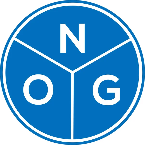 Beyaz arkaplanda NOG harfi logo tasarımı. NOG yaratıcı harflerin baş harfleri logo kavramı. NOG harf tasarımı.