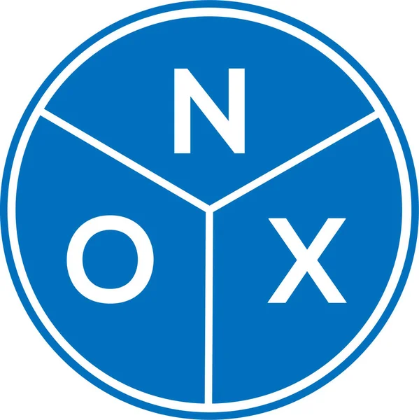 Σχεδιασμός Λογότυπου Γράμματα Nox Λευκό Φόντο Έννοια Λογοτύπου Δημιουργικών Αρχικών — Διανυσματικό Αρχείο
