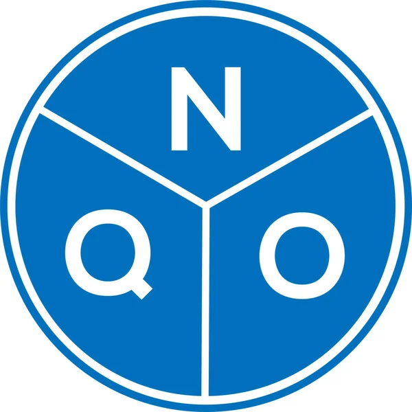 Projekt Logo Litery Nqo Białym Tle Nqo Twórcze Inicjały Koncepcja — Wektor stockowy