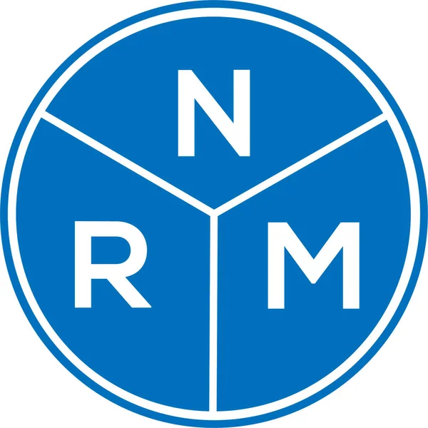 Nrm Letter Logo Design White Background Nrm Creative Initials Letter — Stock Vector