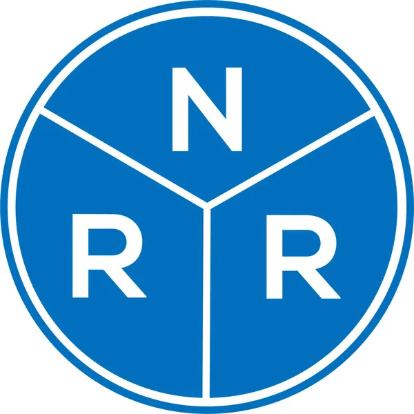 Logo Lettera Nrr Disegno Sfondo Bianco Nrr Creativo Iniziali Lettera — Vettoriale Stock