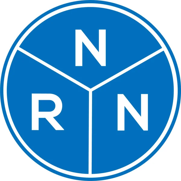 Nrn Letter Logo Design White Background Nrn Creative Initials Letter — Stock Vector